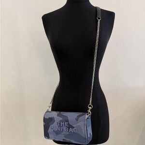 NWT Marc Jacobs The Mini Bag blue camo chain